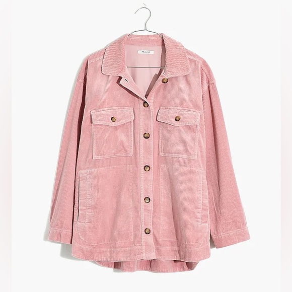 Madewell Jackets & Blazers - Madewell Corduroy Oversized Shirt-Jacket Shacket Pink Size XS - Fits to Medium‎